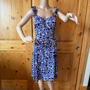 Vintage Y2K Connected Apparel Purple Sleeveless Dress Size 12 Ruffles